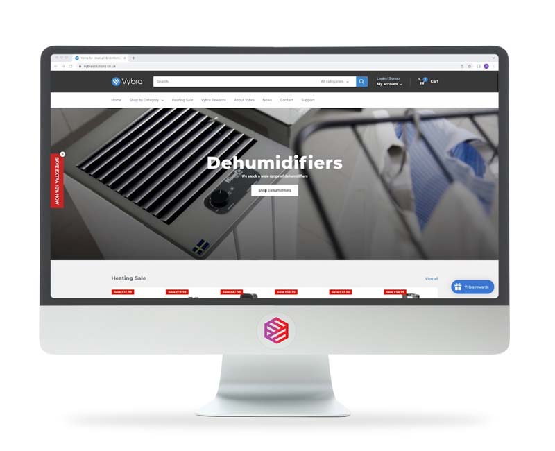Ecommerce website design portfolio preview Brighton Sussex